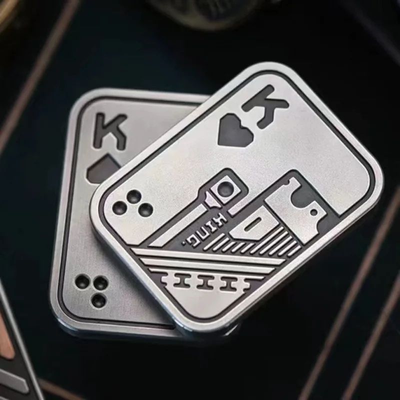 Magnetic Skull Push Slider Metal Fidget Toy Stress Relief EDC Spinner For Focus Calm 8