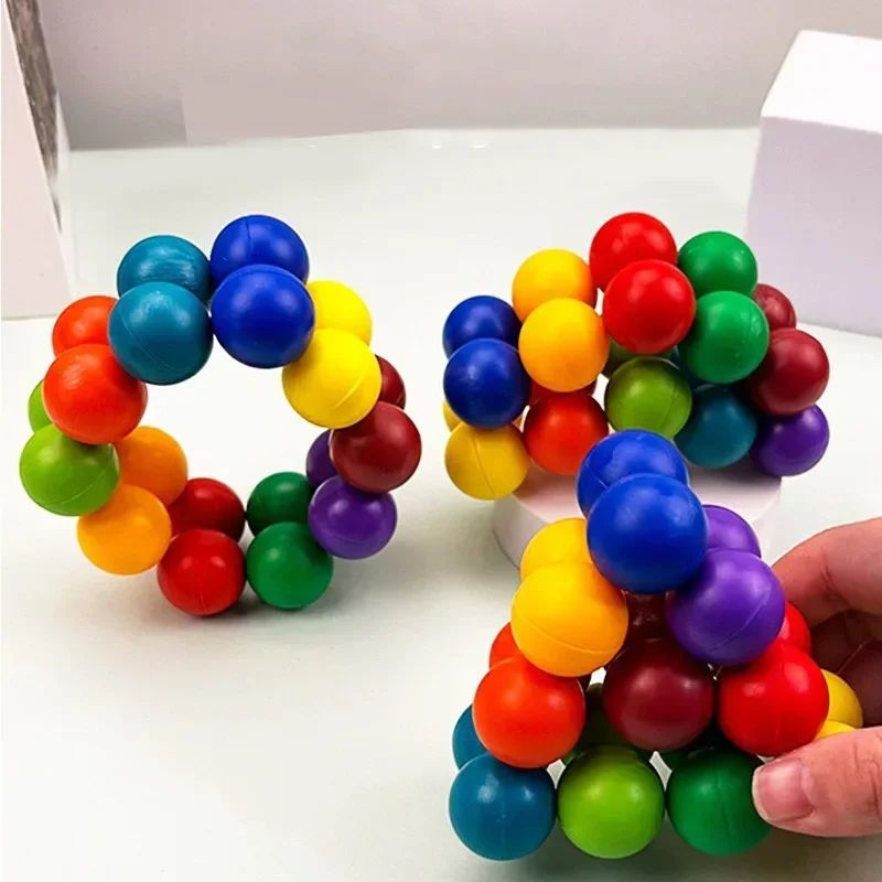 3D Rotating Sensory Fidget Ball Stress Relief Toy For Focus Anxiety Calm 0