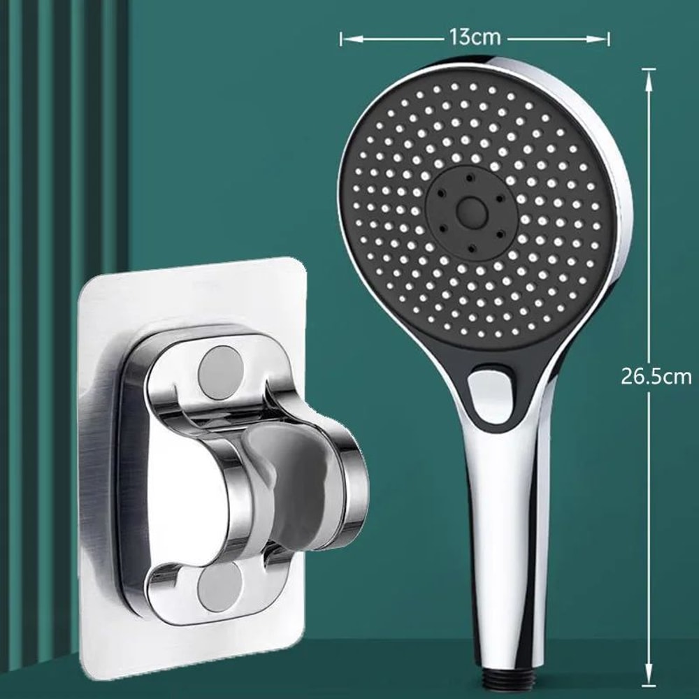 AquaPulse HighPressure Shower Head Set With 3 Spray Modes Wide Panel 15