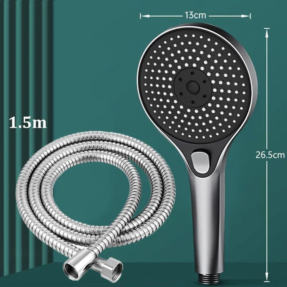AquaPulse HighPressure Shower Head Set With 3 Spray Modes Wide Panel 13