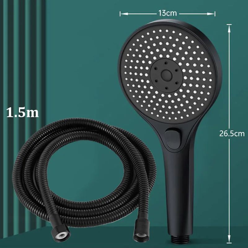 AquaPulse HighPressure Shower Head Set With 3 Spray Modes Wide Panel 14