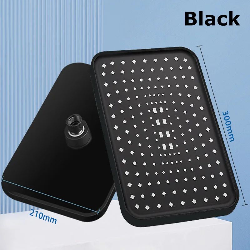 12 Inch Rainfall Shower Head High Pressure Adjustable AntiClog WaterSaving Spray 8