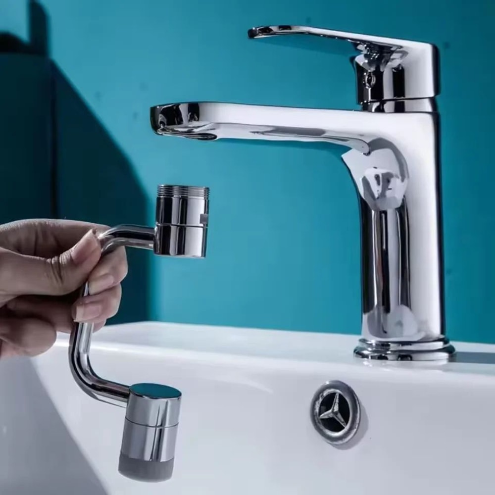 1080 Swivel Faucet Extender With Dual Spray Modes Splashproof Rotatable Faucet Aerator Extension F 2