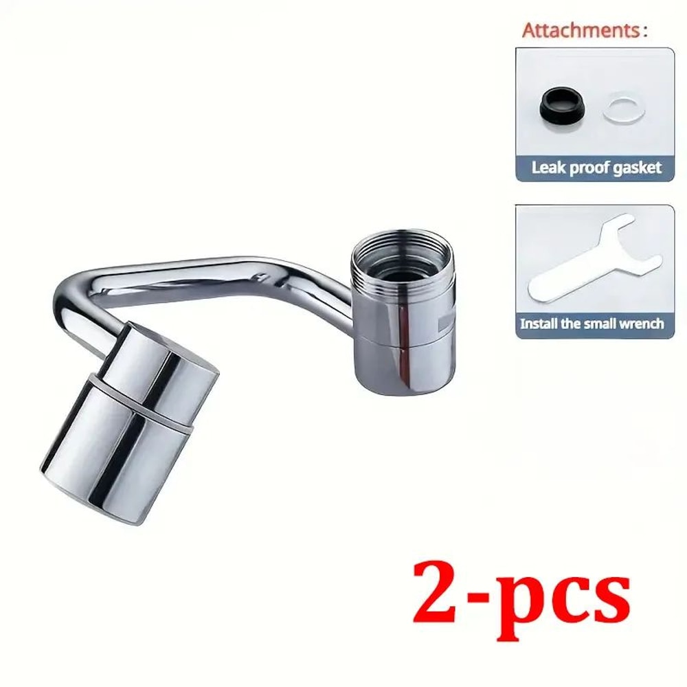1080 Swivel Faucet Extender With Dual Spray Modes Splashproof Rotatable Faucet Aerator Extension F 7