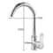 Stainless Steel Hot Cold Kitchen Faucet With SplashProof Sprayer Single Handle Sink Mixer 5
