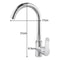Stainless Steel Hot Cold Kitchen Faucet With SplashProof Sprayer Single Handle Sink Mixer 5