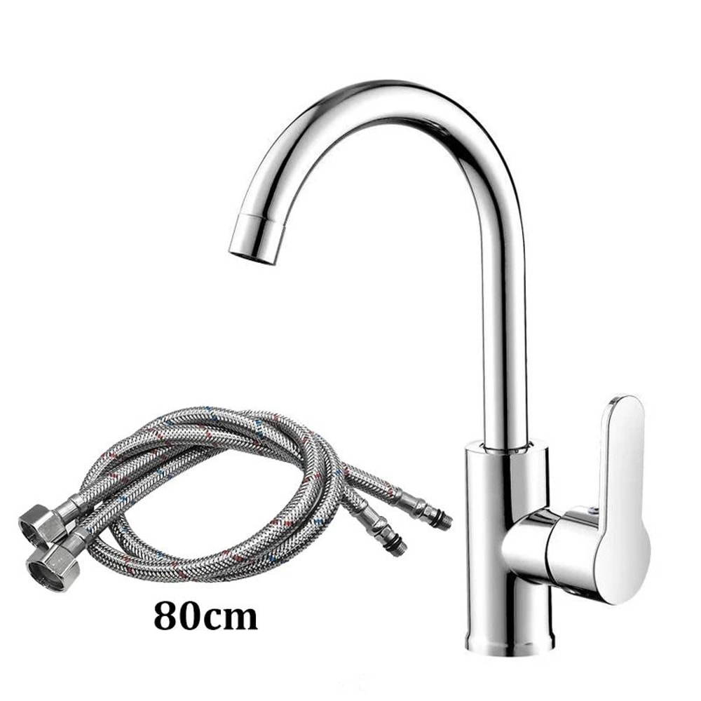 Stainless Steel Hot Cold Kitchen Faucet With SplashProof Sprayer Single Handle Sink Mixer 8