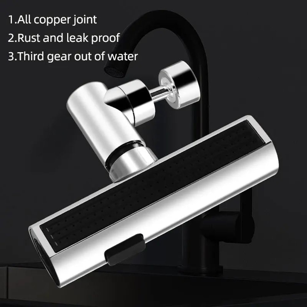3Mode 360 Rotating Faucet Extender Waterfall Nozzle SplashProof Kitchen Attachment 3