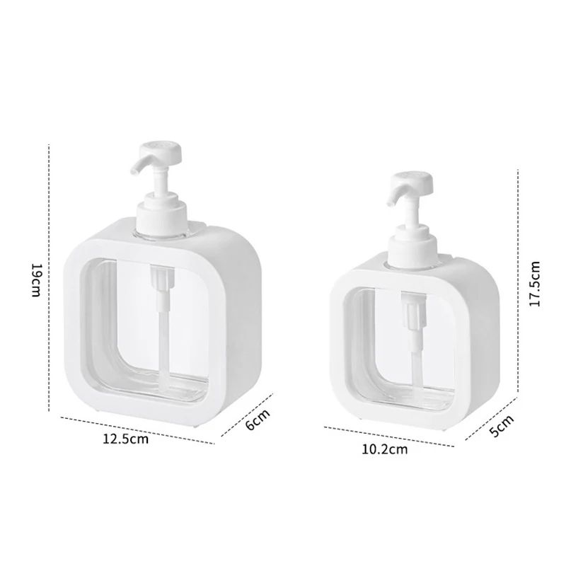 Transparent Refillable Soap Dispenser Pump Bottle 300ml500ml LeakProof Lotion Shampoo Dispenser 5