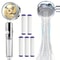 TurboSpin High Pressure Handheld Shower Head With Filter 360 Rotating WaterSaving Turbo Fan Spray 10