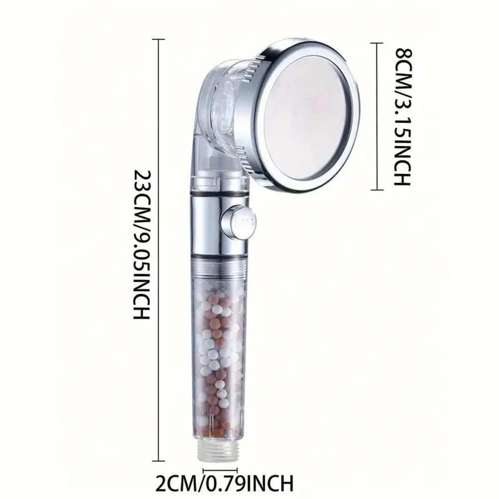 3Mode High Pressure Shower Head With Filtered Shower Head Beads OneTouch Stop WaterSaving Handhel 5