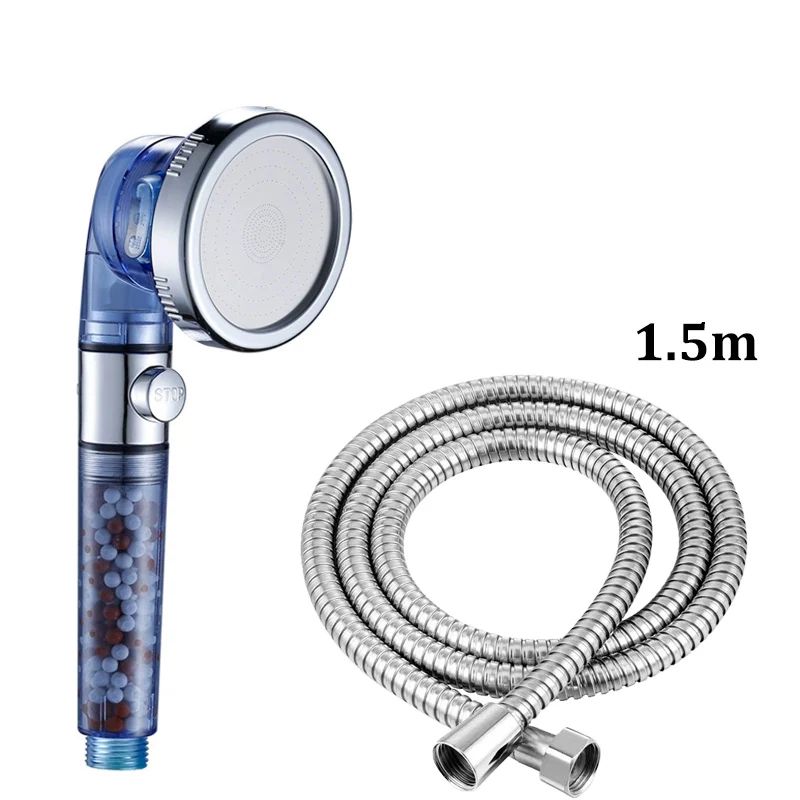 3Mode High Pressure Shower Head With Filtered Shower Head Beads OneTouch Stop WaterSaving Handhel 10