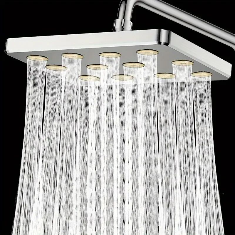 10Inch Rainfall High Pressure Shower Head Universal AntiClog Overhead Spa Spray 1