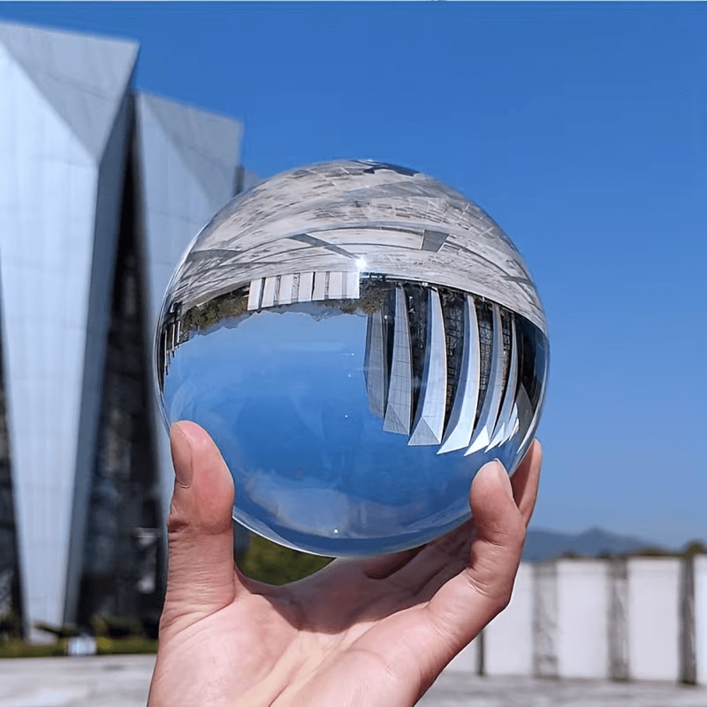 flipped forest trail inside crystal ball photography