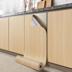 wood grain peel & stick cabinet film - waterproof, flame-retardant kitchen renovation wrap