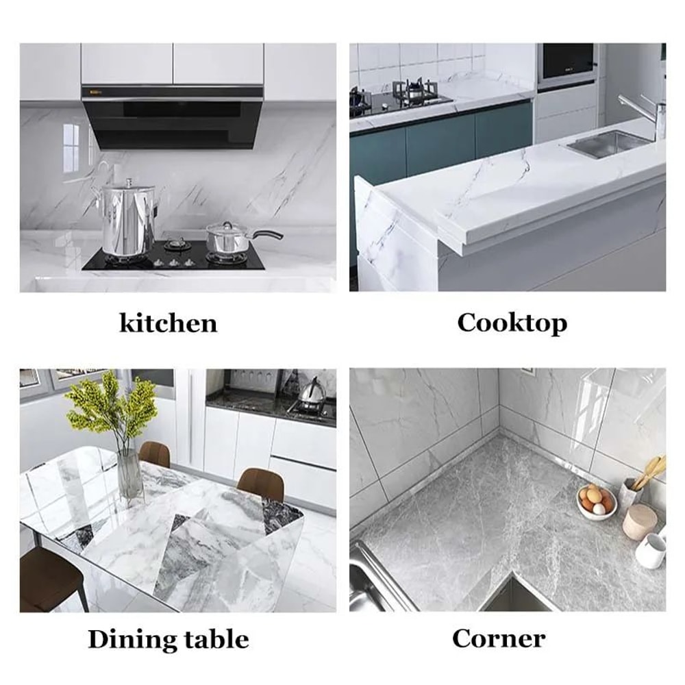 Wood Grain Peel Stick Cabinet Film Waterproof FlameRetardant Kitchen Renovation Wrap 3