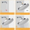 High Pressure Shower Head Set With 6Inch Rainfall Shower Head Adjustable Shower Arm Extension Elec 5