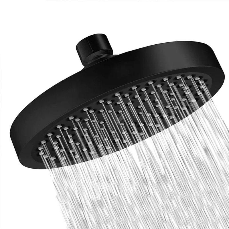High Pressure Shower Head Set With 6Inch Rainfall Shower Head Adjustable Shower Arm Extension Elec 7