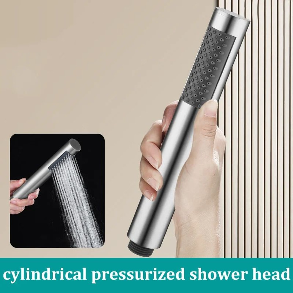 HotelStyle Stainless Steel Booster Shower Head High Pressure Handheld Universal Upgrade 0