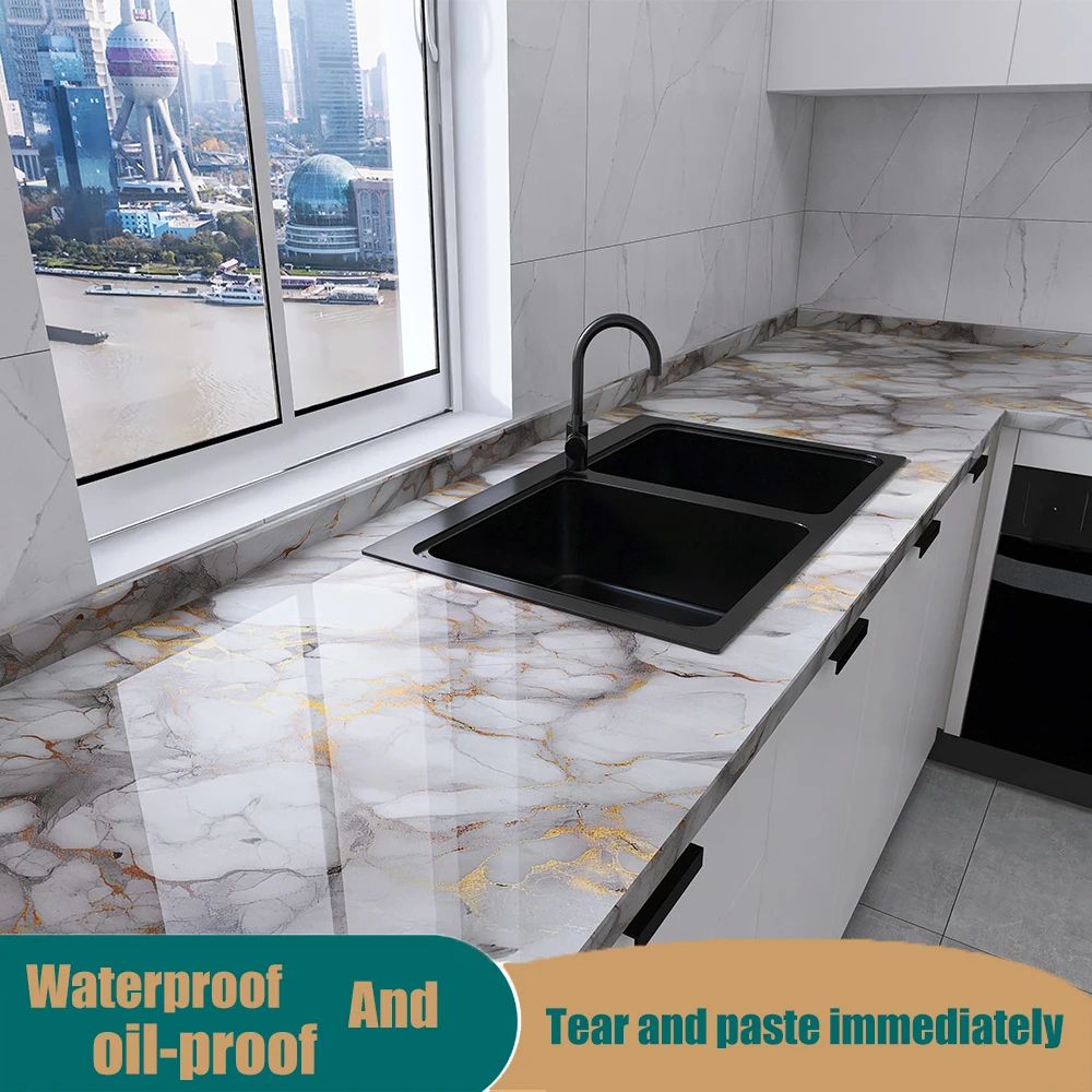 HeatShield Peel Stick Backsplash Film Waterproof Tile Stickers OilProof Kitchen Wallpaper For Cab 1