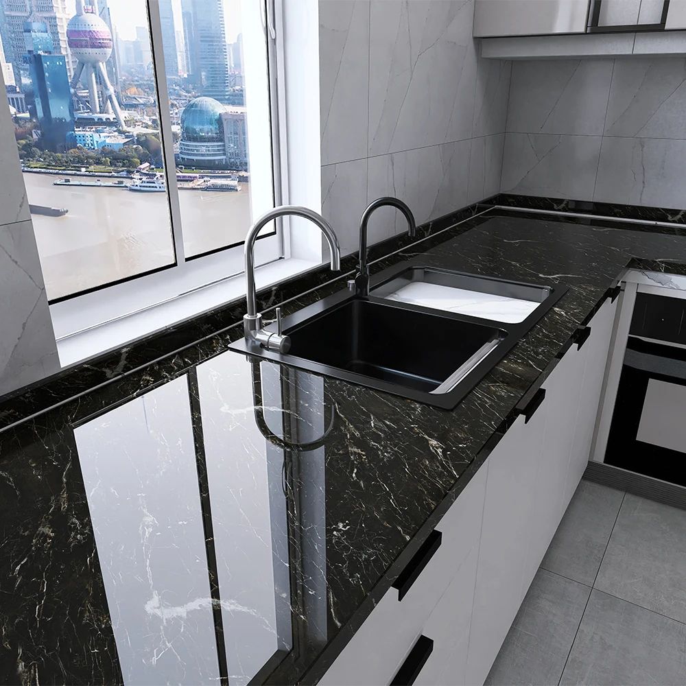 HeatShield Peel Stick Backsplash Film Waterproof Tile Stickers OilProof Kitchen Wallpaper For Cab 18