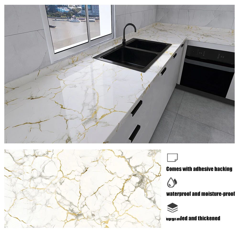 HeatShield Peel Stick Backsplash Film Waterproof Tile Stickers OilProof Kitchen Wallpaper For Cab 14