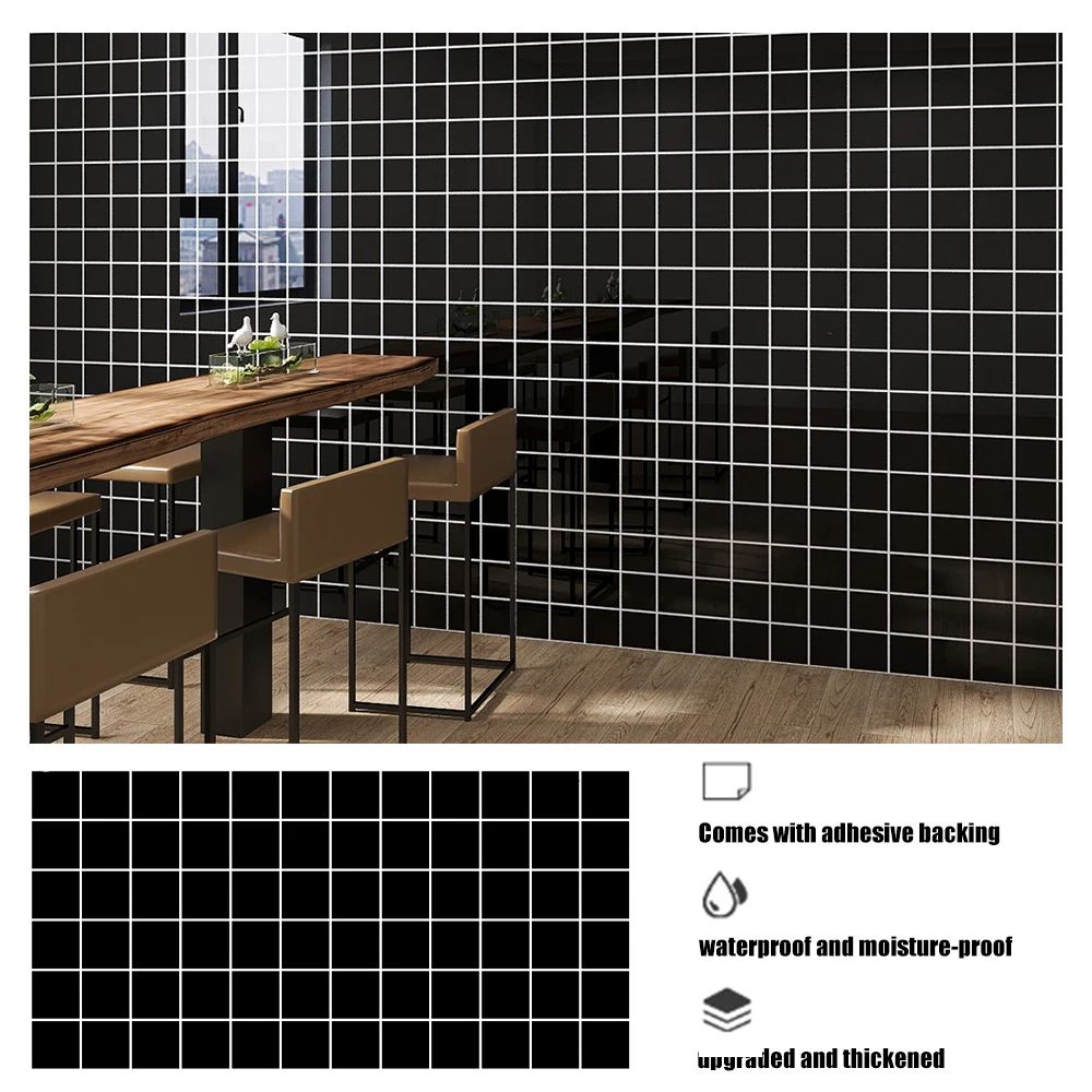 HeatShield Peel Stick Backsplash Film Waterproof Tile Stickers OilProof Kitchen Wallpaper For Cab 16