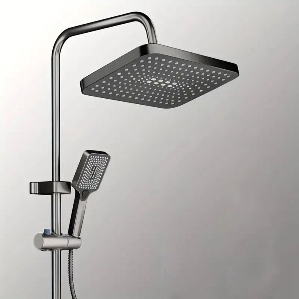 12Inch High Pressure Rainfall Shower Head Set With Handheld 3Mode WaterSaving Booster Combo 0
