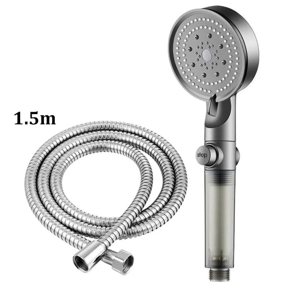 High Pressure Shower Head With Filter 5 Spray Modes Handheld Shower Head With PP Cotton Filter For 9