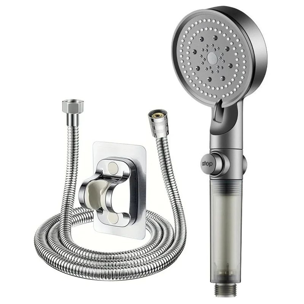 High Pressure Shower Head With Filter 5 Spray Modes Handheld Shower Head With PP Cotton Filter For 13