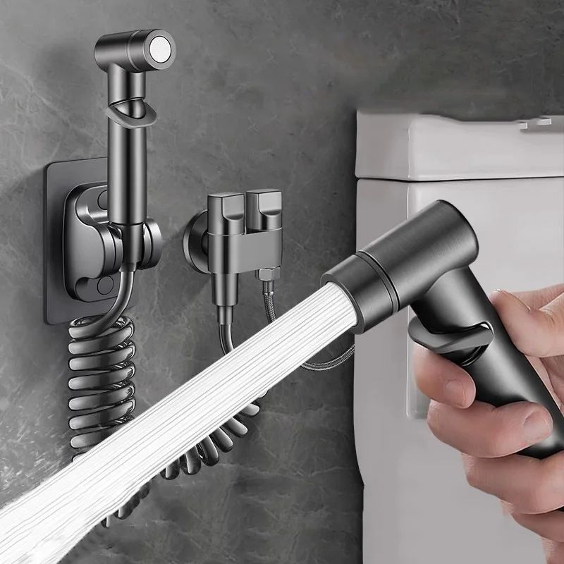 HighPressure Toilet Spray Gun Kit With 1in2Out Diverter Valve Handheld Bidet Sprayer 3