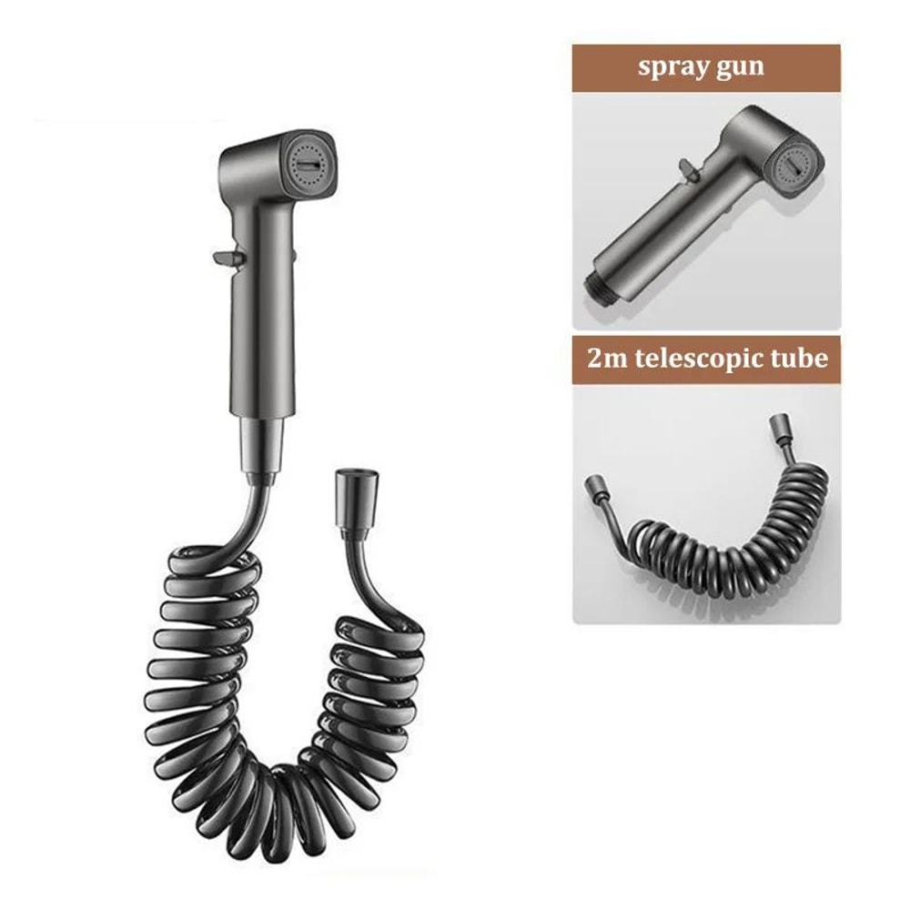 HighPressure Toilet Spray Gun Kit With 1in2Out Diverter Valve Handheld Bidet Sprayer 11