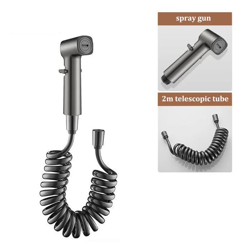 HighPressure Toilet Spray Gun Kit With 1in2Out Diverter Valve Handheld Bidet Sprayer 11