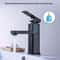Modern Matte Black Stainless Steel Square Hot And Cold Basin Faucet Sleek Kitchen Bathroom Mixer 3