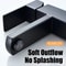 Modern Matte Black Stainless Steel Square Hot And Cold Basin Faucet Sleek Kitchen Bathroom Mixer 5