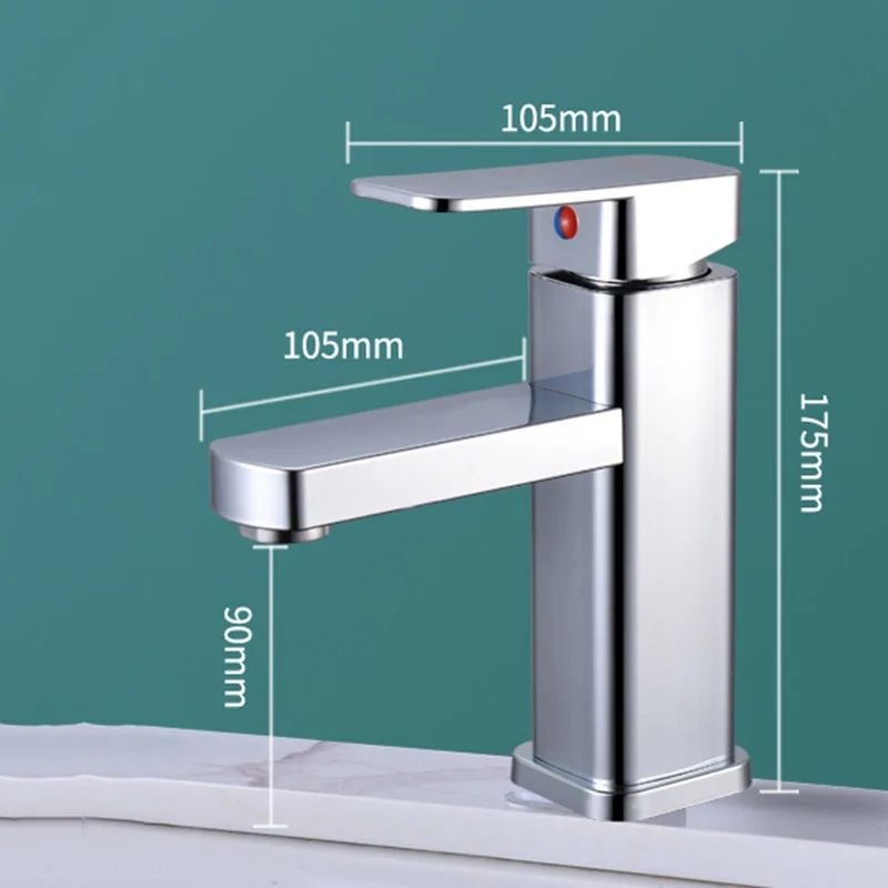 Modern Matte Black Stainless Steel Square Hot And Cold Basin Faucet Sleek Kitchen Bathroom Mixer 11