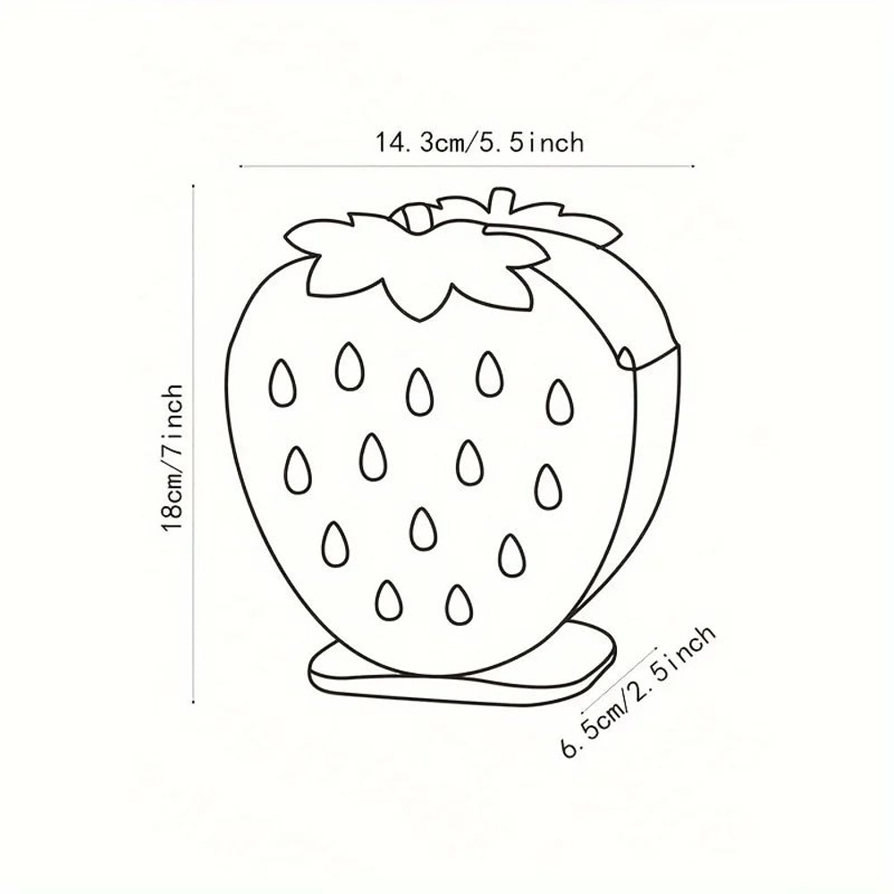 Strawberry Kitchen Utensil Holder With Drainage Cute Countertop Sink Caddy Organizer 2