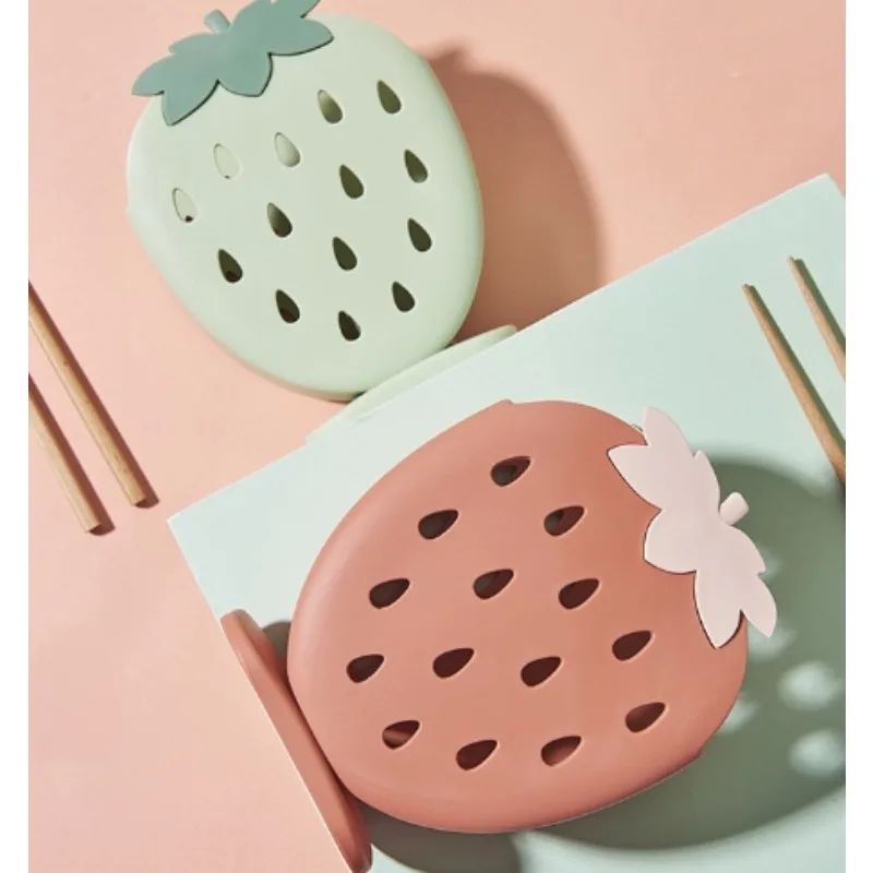 Strawberry Kitchen Utensil Holder With Drainage Cute Countertop Sink Caddy Organizer 5