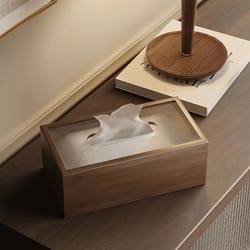 black walnut wooden tissue box drawer – decorative tissue holder & desktop organizer