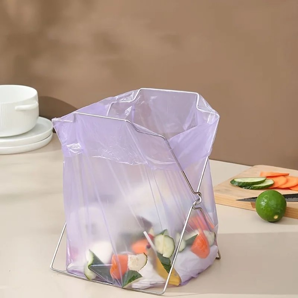 Collapsible Multifunctional Bag Holder Plastic Bag Holder Stand Countertop Bag Drying Rack And Sm 4