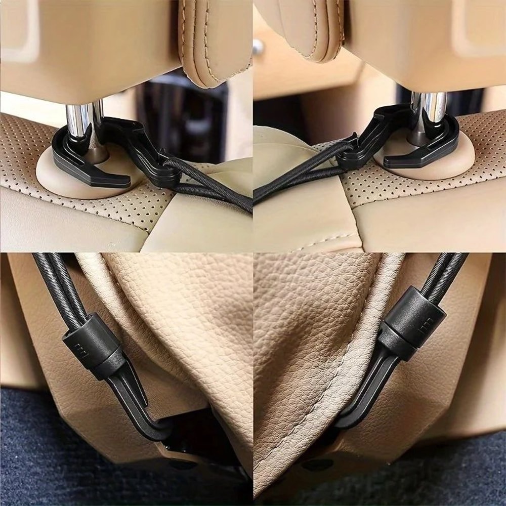 3Layer Car Seat Gap Organizer Mesh Net Pocket Barrier For Front Seats 5