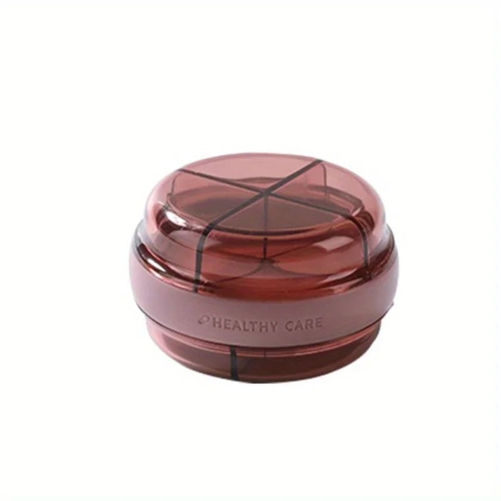 MoistureProof Portable Pill Organizer 4Color Divided Travel Pill Case Daily Medication Storage Box 6