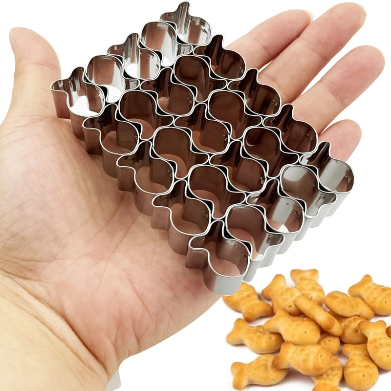 Mini Goldfish Cookie Cutter Mold MultiCavity Fish Biscuit Cracker Maker For DIY Snacks 4
