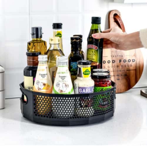 360° Rotating Spice Rack Organizer Lazy Susan Turntable for Cabinets & Countertops