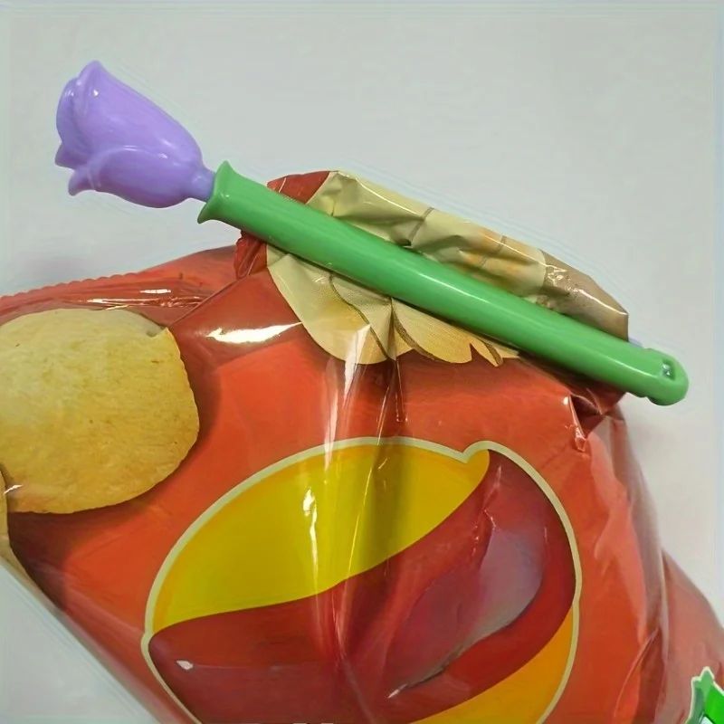 RoseShaped Food Storage Clips 5Piece Set Reusable Bag Sealer For Snacks Bread Pantry Freshness 1