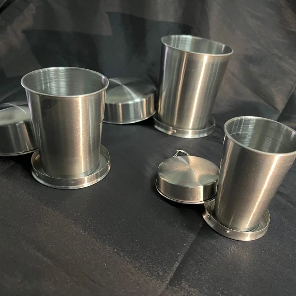 Stainless Steel Telescopic Folding Cup 75250ml Portable Travel Camping Coffee Mug 2