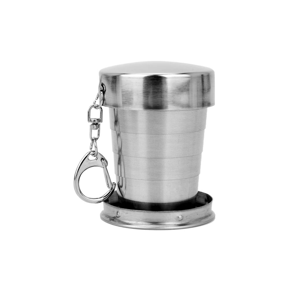 Stainless Steel Telescopic Folding Cup 75250ml Portable Travel Camping Coffee Mug 5