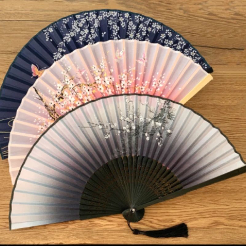 Retro Japanese Folding Fan Elegant Japanese Folding Fan For Women Dance Home Decor 1