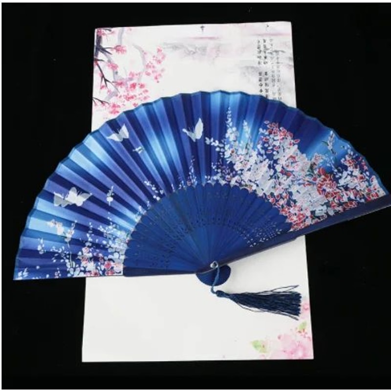 Retro Japanese Folding Fan Elegant Japanese Folding Fan For Women Dance Home Decor 6