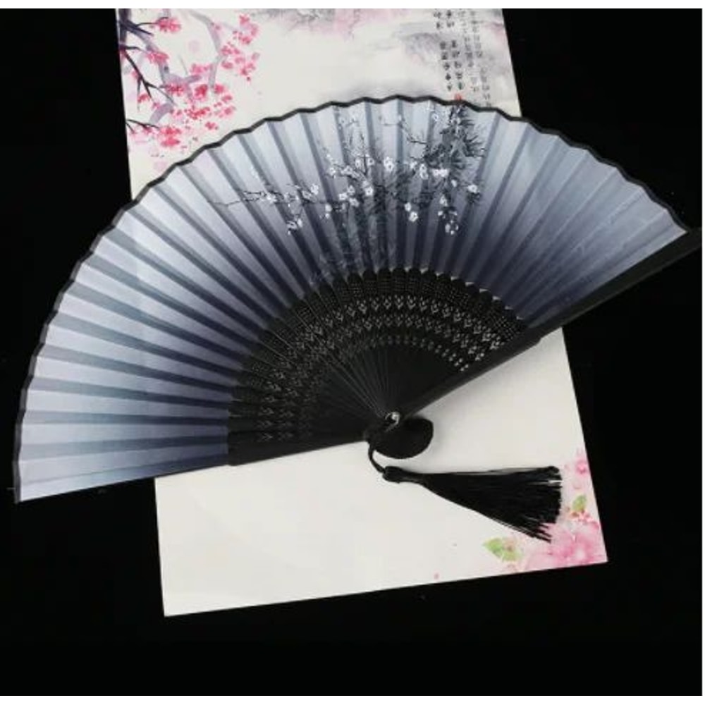 Retro Japanese Folding Fan Elegant Japanese Folding Fan For Women Dance Home Decor 7